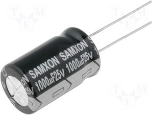 CAPACITOR ELECTROLITICO 1000µF 25V