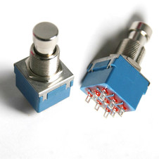 3PDT INTERRUPTOR BOTON 9 PINES AZUL