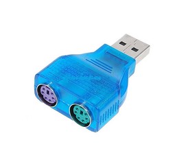 CONECTOR ADAPTADOR PS2/USB PARA TECLADO Y MOUSE
