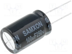 CAPACITOR ELECTROLITICO 100µF 250V