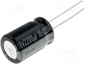 CAPACITOR ELECTROLITICO 2200µF 16v 105'C