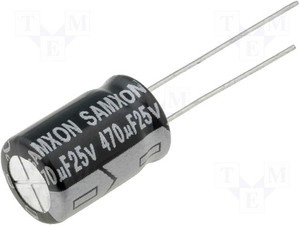 CAPACITOR ELECTROLITICO 470µF 25V 105°C